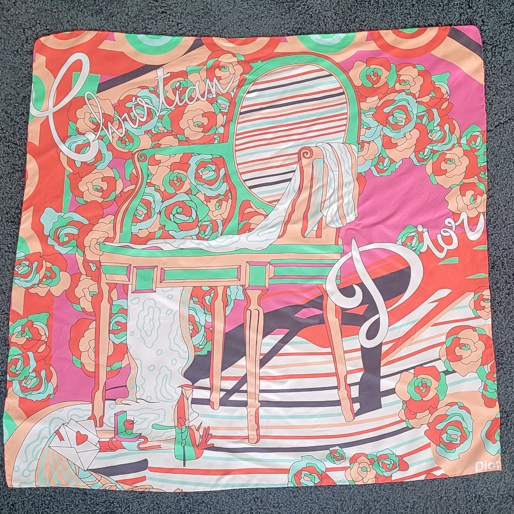 Vintage Christian Dior Silk Scarf